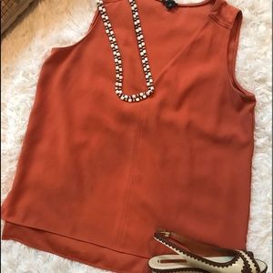 🧡 ann Taylor sleeveless dress blouse